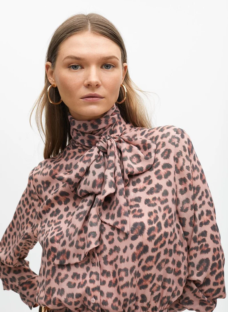 لولا كساديمونت Animal Print Tie Dress